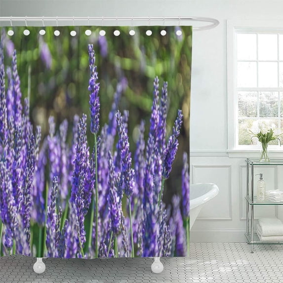 Libin Purple Nature Lavender Home Flowers Shower Curtain 60x72 inch
