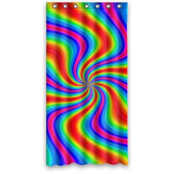Libin Rainbow Pattern Light Waterproof Bathroom Fabric Shower Curtain 36x72 inches