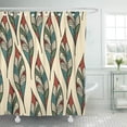 thumbnail image 1 of Libin Red Pattern Bright Feathers Fully File Clipping Mask Swatch Yellow Shower Curtain 66x72 inch, 1 of 3