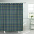 thumbnail image 1 of Libin Red Tartan Green and Blue Hunter Scottish Plaid Yellow Shower Curtain 60x72 inch, 1 of 3