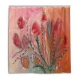 thumbnail image 1 of Libin Red Tulips Cropped Shower Curtain Waterproof Bathroom Shower Curtain 60x72 inches, 1 of 3