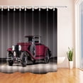thumbnail image 1 of Libin Retro Classic Car on Wooden Floor Red Polyester Fabric Bathroom Shower Curtain 66x72 inches, 1 of 3
