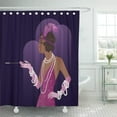 thumbnail image 1 of Libin Retro Fashion Glamour Girl of Twenties American Woman Vector Shower Curtain 60x72 inch, 1 of 3