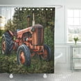 thumbnail image 1 of Libin Retro Vintage Old Red Tractor Rustic Shower Curtain 66x72 inch, 1 of 5