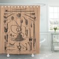 thumbnail image 1 of Libin Retro Vintage Tobacco Pipes and Hookah Steampunk Smoke Shower Curtain 60x72 inch, 1 of 3