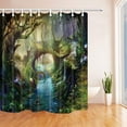 thumbnail image 1 of Libin Rorest Decor Cartoon Forest with River Polyester Fabric Bathroom Shower Curtain 66x72 inches, 1 of 3