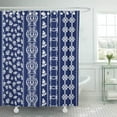 thumbnail image 1 of Libin Rustic Bohemian Borders Damask Leaves Stripes Gypsy and Ethnic Shower Curtain 60x72 inch, 1 of 3