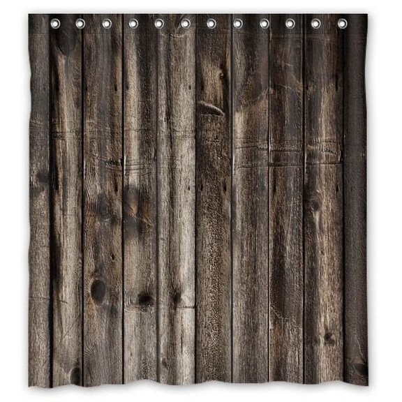 Libin Rustic Old Barn Wooded Shower Curtain Polyester Fabric Bathroom Decorative Curtain Size 66x72 Inches