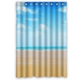 thumbnail image 1 of Libin Sandbeach Beach Blue Sky Shower Curtain Polyester Fabric Bathroom Decorative Curtain Size 48x72 Inches, 1 of 3