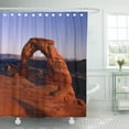 thumbnail image 1 of Libin Sandstone Delicate Arch at Sunset Snow Covered Nature Day Shower Curtain 60x72 inch, 1 of 3