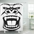 thumbnail image 1 of Libin Scream Ape Angry Gorilla Head Monkey Teeth Fierce Shower Curtain 60x72 inch, 1 of 3