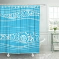 thumbnail image 1 of Libin Sea Vector Seamless Abstract Pattern Waves and Shells Underwater Ocean Shower Curtain 60x72 inch, 1 of 3