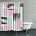 thumbnail image 1 of Libin Seamless Abstract Repeating Pattern Geometric Shapes Shower Curtains Bathroom Curtain 60x72 Inch, 1 of 3