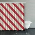 thumbnail image 1 of Libin Seamless Pattern Diagonal Red Stripes Shower Curtains Bathroom Curtain 66x72 Inch, 1 of 3