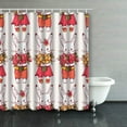 thumbnail image 1 of Libin Seamless Pattern Funny Bunnies Flowers Shower Curtains Bathroom Curtain 66x72 Inch, 1 of 3
