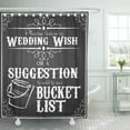 thumbnail image 1 of Libin Sign Wedding Chalkboard List Bucket Guest Shower Curtain 60x72 inch, 1 of 3