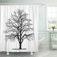 thumbnail image 1 of Libin Silhouette Drawing of The Tree Detailed Beech Branch Dead Organic Shower Curtain 66x72 inch, 1 of 3