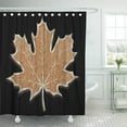 thumbnail image 1 of Libin Silver Artifact Hand Made Wooden Maple Leaf Metal Incrustation Artificial Shower Curtain 60x72 inch, 1 of 3