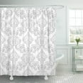 thumbnail image 1 of Libin Silver in The of Baroque Gray and White Floral Shower Curtain 60x72 inch, 1 of 3