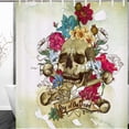 thumbnail image 1 of Libin Skull Flowers Day Dead Textures Flower Shower Curtain 60x72 Inches, 1 of 3
