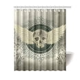 thumbnail image 1 of Libin Skull With Wings And Roses Bathroom Shower Curtain 60x72 inch, 1 of 3