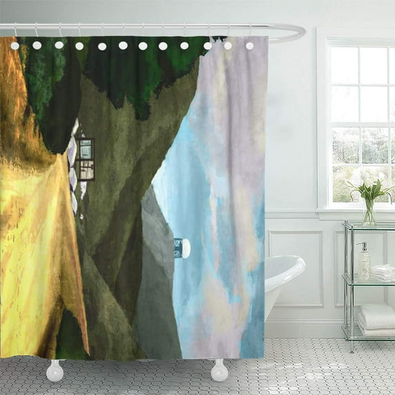 Libin Skyline Take Hike Shower Curtain 60x72 inch