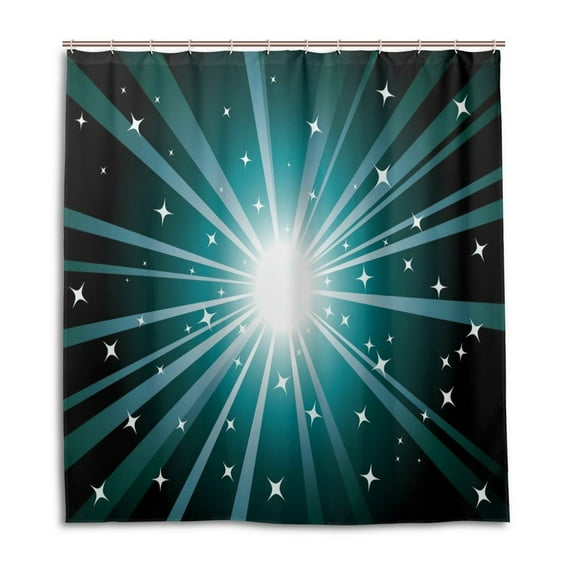 Libin Star Burst Shower Curtain Waterproof Bathroom Shower Curtain 60x72 inches