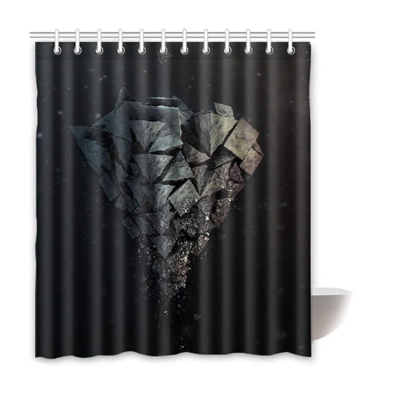 Libin Stone Waterproof Polyester Bathroom Shower Curtain 60x72 Inches