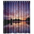 thumbnail image 1 of Libin Sunset Scenees Shower Curtain Polyester Fabric Bathroom Decorative Curtain Size 60x72 Inches, 1 of 3