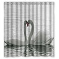 thumbnail image 1 of Libin Swans Shower Curtain Polyester Fabric Bathroom Decorative Curtain Size 66x72 Inches, 1 of 3