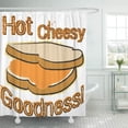 thumbnail image 1 of Libin Tees Hot Cheesy Goodness Grilled Cheese Teeshirtstshirts Shower Curtain 60x72 inch, 1 of 3