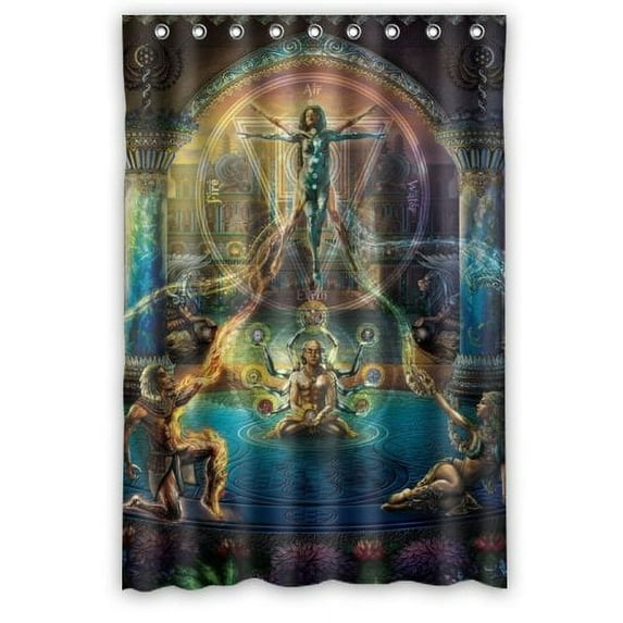 Libin The Myth Of Ancient Design Shower Curtain Waterproof Polyester Fabric Bathroom Curtain 48x72 inch