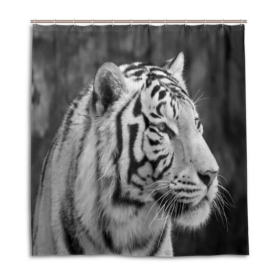 Libin Tiger Shower Curtain Waterproof Bathroom Shower Curtain 48x72 inches