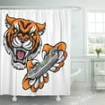 thumbnail image 1 of Libin Tiger Video Game Player Online Sports Gamer Mascot Shower Curtain 66x72 inch, 1 of 3