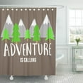 thumbnail image 1 of Libin Travel Brown Hiking Camping Adventure is Blue Mountain Shower Curtain 60x72 inch, 1 of 3