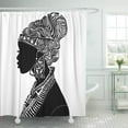 thumbnail image 1 of Libin Tribal Beautiful Black Woman Silhouette of America American Shower Curtain 60x72 inch, 1 of 3