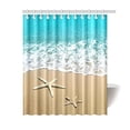thumbnail image 1 of Libin Tropical Sandy Beach Shower Curtain, Sea Ocean Wave Starfish Polyester Fabric Shower Curtain Bathroom Sets 60x72 Inches, 1 of 3