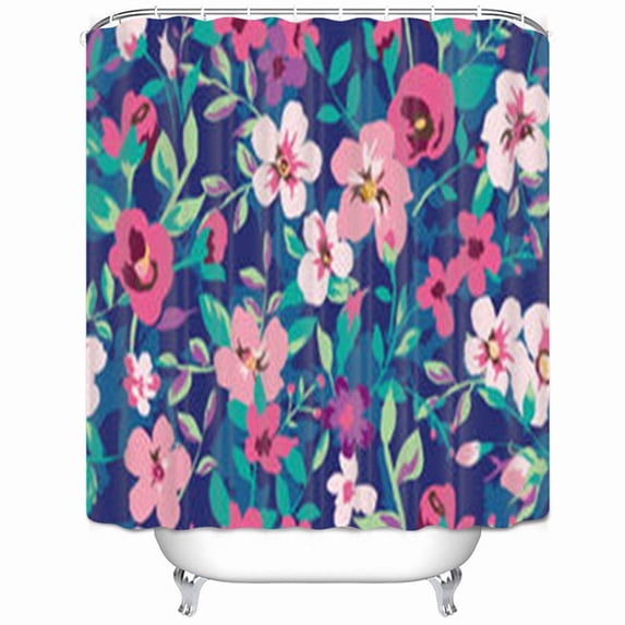 Libin Tropical Tiny Flower Holidays Vintage Abstract Butterfly Floral Shower Curtain 66x72 Inches