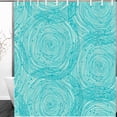 thumbnail image 1 of Libin Turquoise Spiral Textures Pattern Retro Shower Curtain 60x72 Inches, 1 of 3
