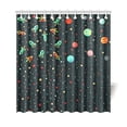 thumbnail image 1 of Libin Universe Galaxy Outer Space Shower Curtain, Planets Rockets and Stars Polyester Fabric Shower Curtain Bathroom Sets 66x72 Inches, 1 of 3