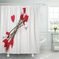 thumbnail image 1 of Libin Valentines Day Twig Arrows on White Wooden and Red Shower Curtain 66x72 inch, 1 of 3