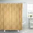 thumbnail image 1 of Libin Victorian Yellow Gold Saffron Damask Vintage Girly Ornate Floral Shower Curtain 66x72 inch, 1 of 3