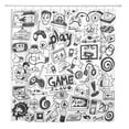 thumbnail image 1 of Libin Video Computer Games Doodles Play Console Control Digital Technology Bathroom Shower Curtain 60x72 inch, 1 of 3