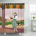 thumbnail image 1 of Libin Vintage Golf Attire Twenties Sportswear Sports Women Stylnic Historic Shower Curtain 66x72 inch, 1 of 3