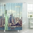 thumbnail image 1 of Libin Vintage Toned Effect Filter from New York Skyline City Shower Curtain 60x72 inch, 1 of 3