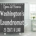 thumbnail image 1 of Libin Wall Laundry Room Chalkboard Laundromat Sign Vintage Retro Shower Curtain 66x72 inch, 1 of 3