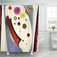 thumbnail image 1 of Libin Wassily Kandinsky Ovale Anime Expressionism Abstract Shower Curtain 60x72 inch, 1 of 3
