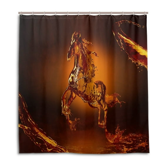 Libin Water Horse Shower Curtain Waterproof Bathroom Shower Curtain 48x72 inches