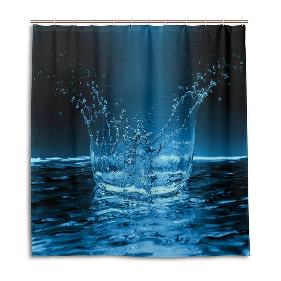 Libin Water Wave Shower Curtain Waterproof Bathroom Shower Curtain 48x72 inches