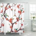 thumbnail image 1 of Libin Watercolor Floral Pattern Cherry Flowering Trees Small Flowers Peach Shower Curtain 60x72 inch, 1 of 3